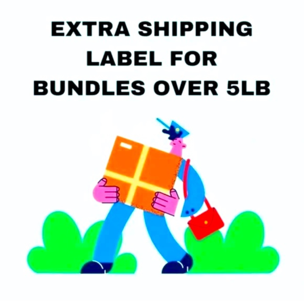 Bundles exceeding the 5lb weight limit will incur adding shipping